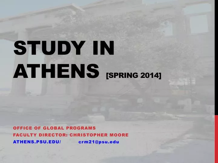 study in athens spring 2014