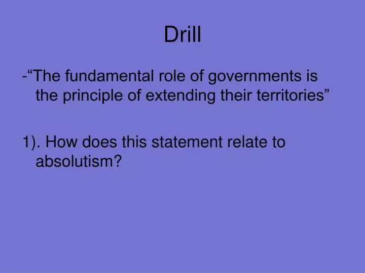 drill