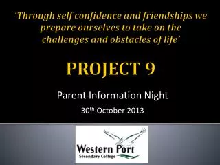 Parent Information N ight 30 th October 2013