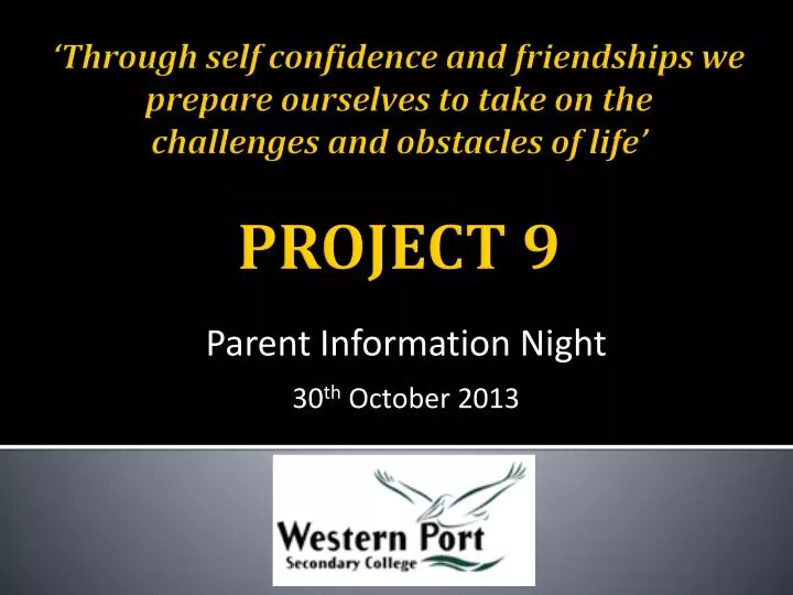 parent information n ight 30 th october 2013