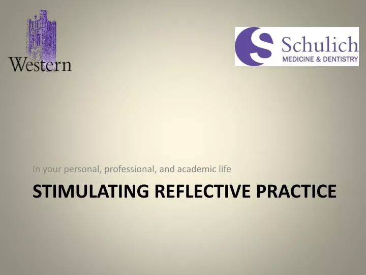 stimulating reflective practice
