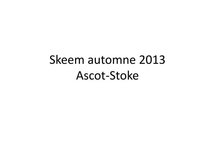 skeem automne 2013 ascot stoke