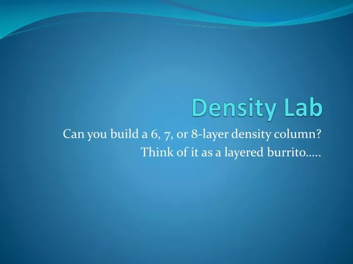 density lab