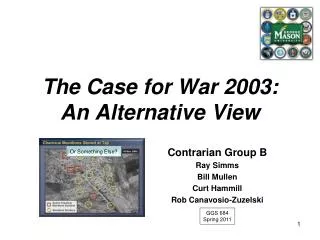 The Case for War 2003: An Alternative View