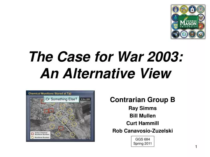 the case for war 2003 an alternative view