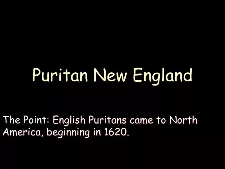 puritan new england