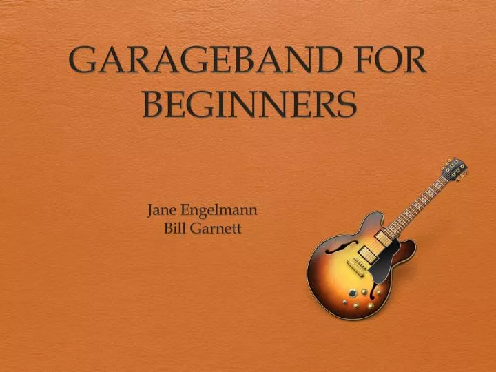 garageband for beginners