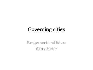 Governing cities