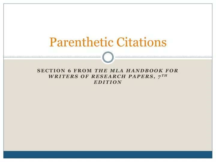 parenthetic citations