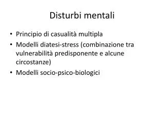 disturbi mentali