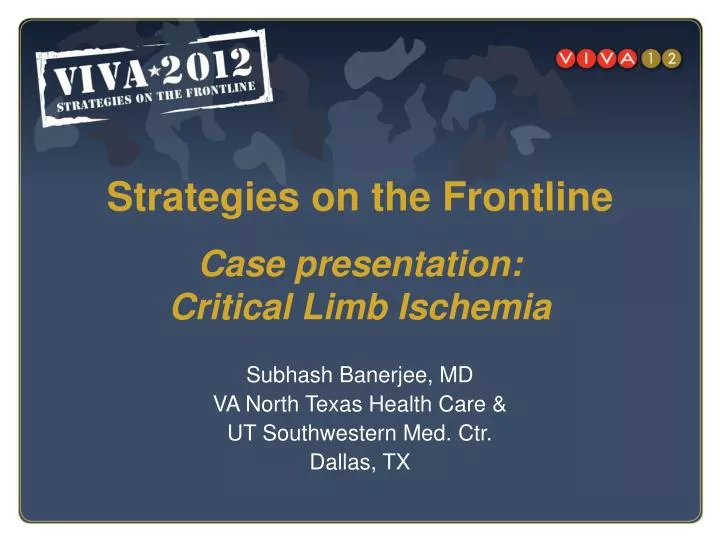 case presentation critical limb ischemia