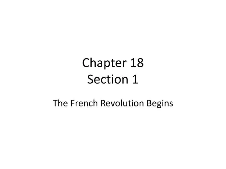chapter 18 section 1