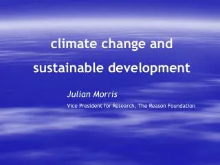 climate change and sustainable development