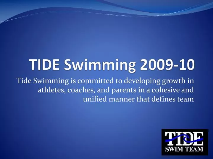 tide swimming 2009 10
