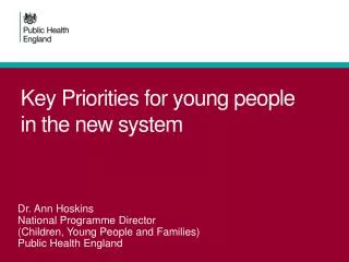 Key Priorities for young people in the new system