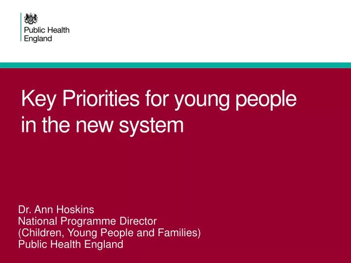 key priorities for young people in the new system