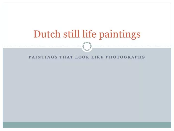 dutch still life paintings