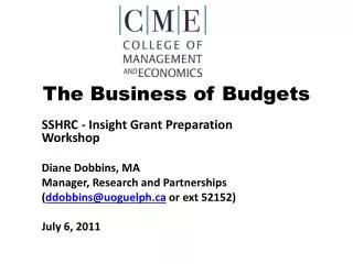 The Business of Budgets
