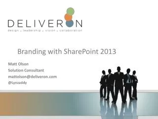 Branding with SharePoint 2013