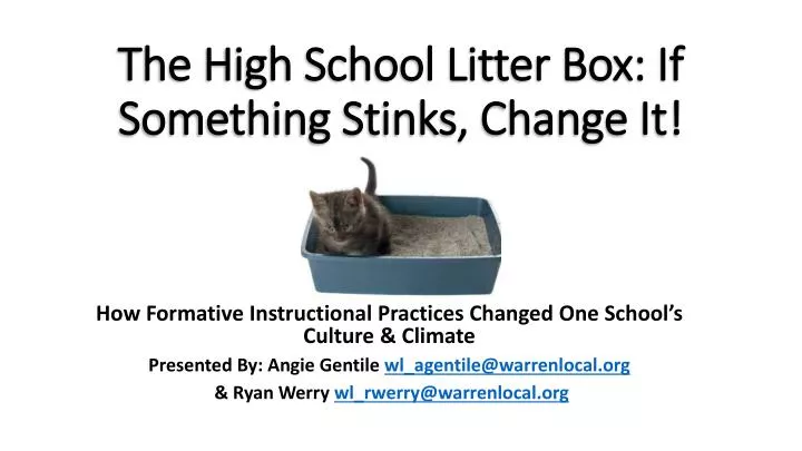 the high school litter box if something stinks change it