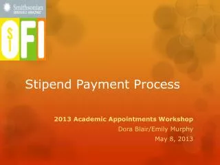 Stipend Payment Process