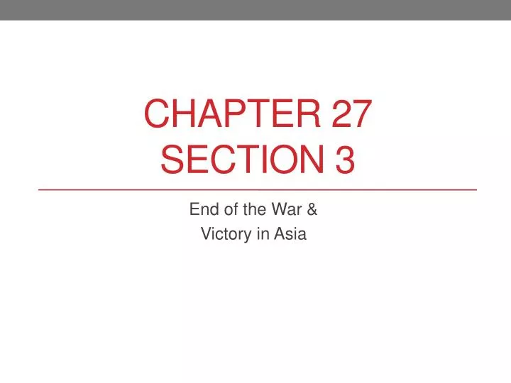 chapter 27 section 3