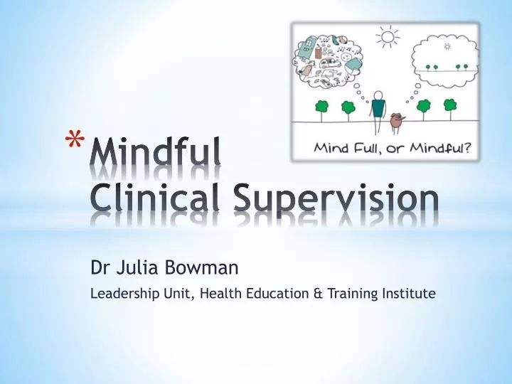 mindful clinical supervision