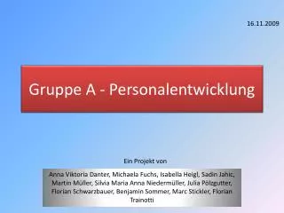 gruppe a personalentwicklung