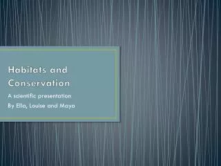 habitats and conservation