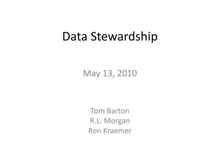 data stewardship