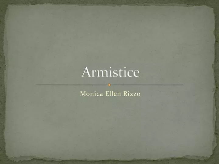 armistice