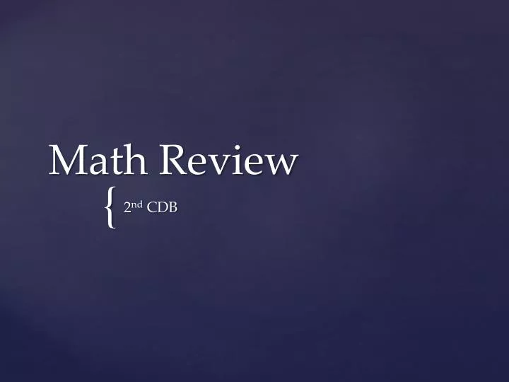 math review