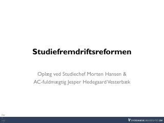 studiefremdriftsreformen