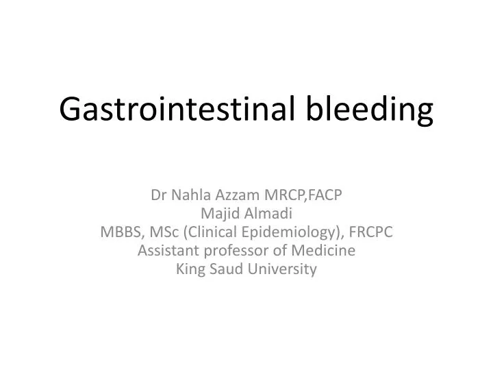 gastrointestinal bleeding