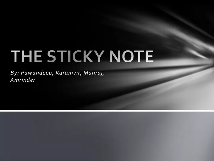 the sticky note