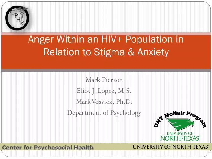 anger within an hiv population in relation to stigma anxiety