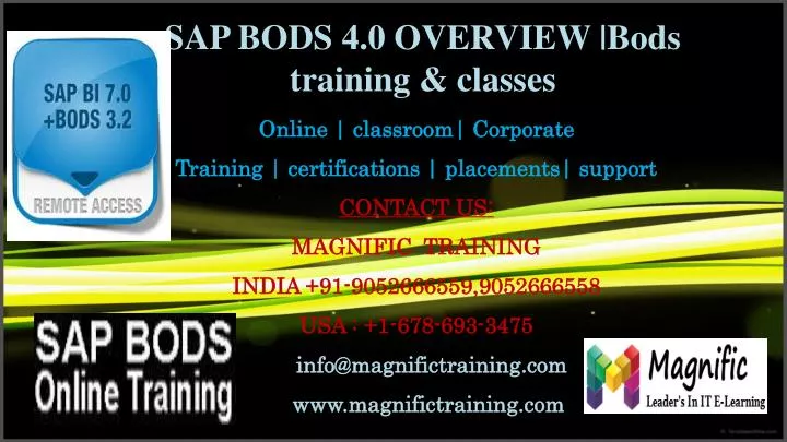 sap bods 4 0 overview bods training classes