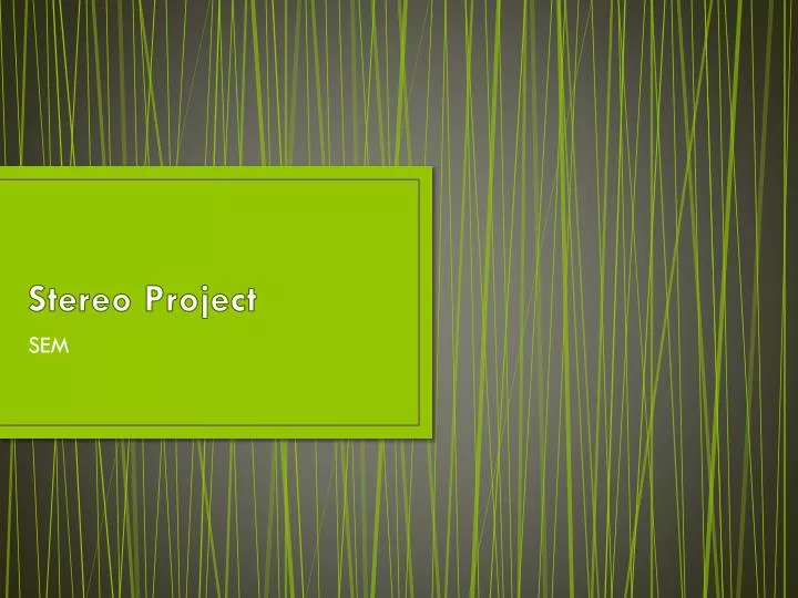 stereo project