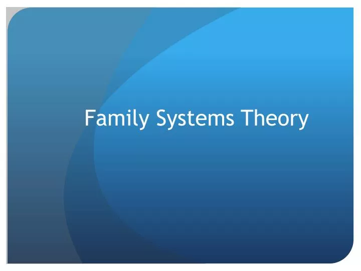 family systems theory