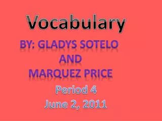 Vocabulary