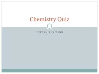 Chemistry Quiz