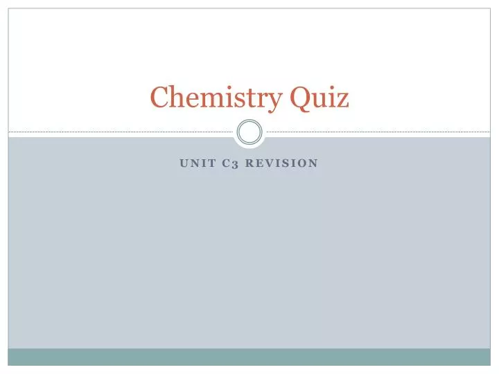 chemistry quiz