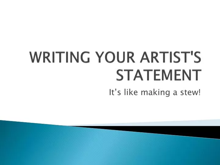 writing your artist s statement