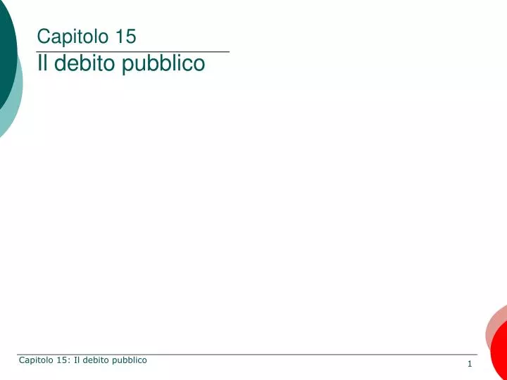 capitolo 15 il debito pubblico