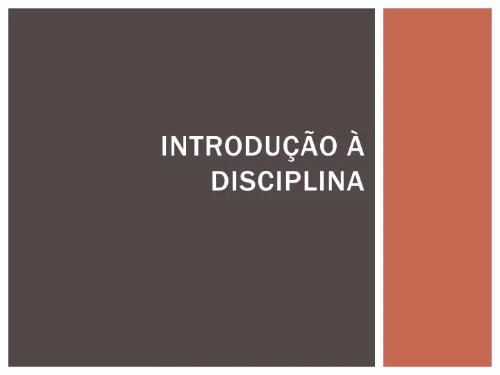 introdu o disciplina