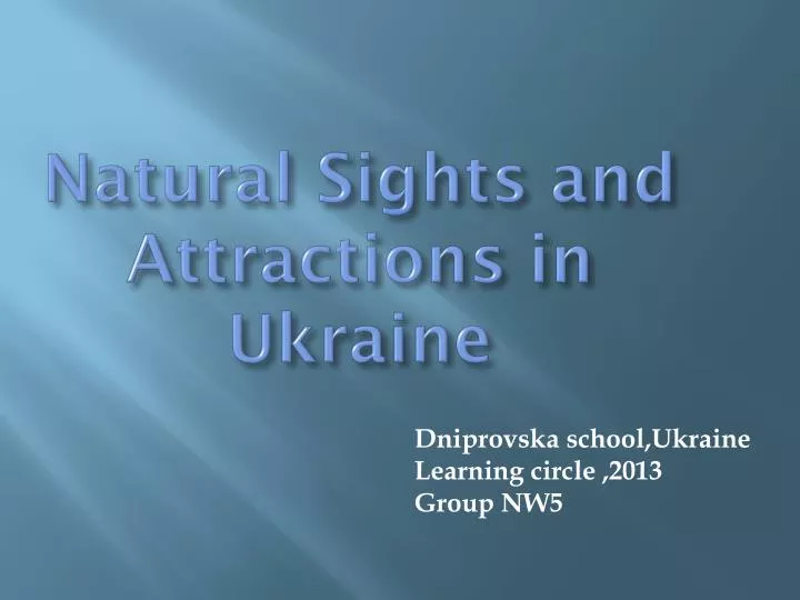 natural sights and attractions in ukraine
