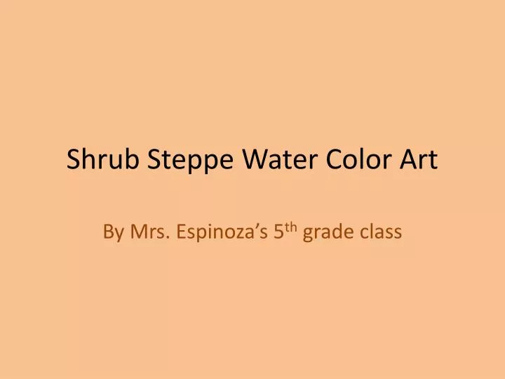 shrub steppe water color art