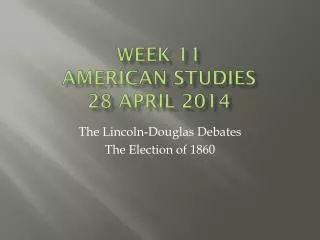 week 11 american studies 28 april 2014