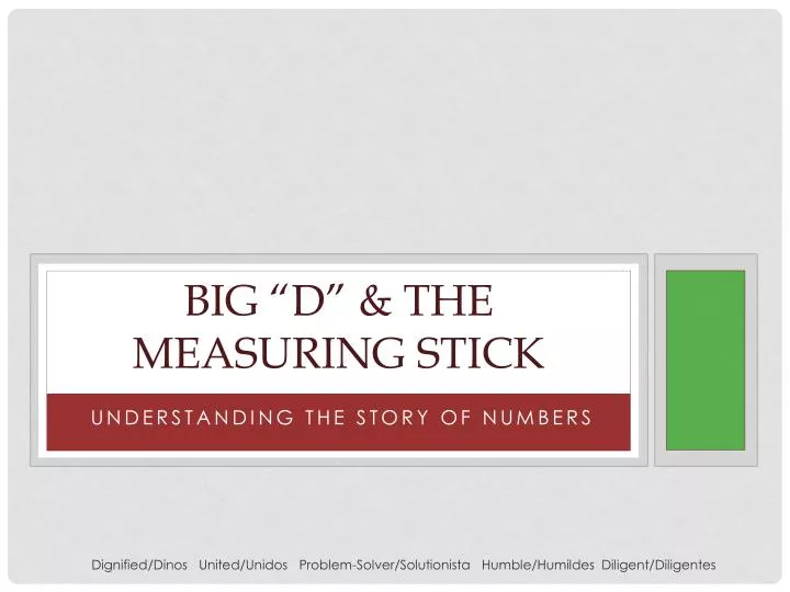 big d the measuring stick