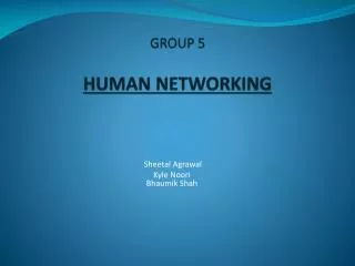 GROUP 5 HUMAN NETWORKING